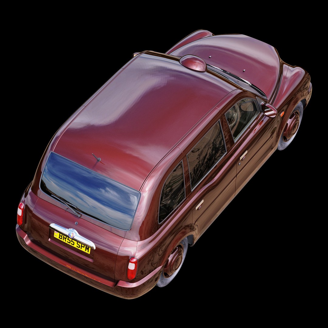 London Taxi TX4 3D Model – Realistic High Poly Vehicle, FBX, OBJ - View 23