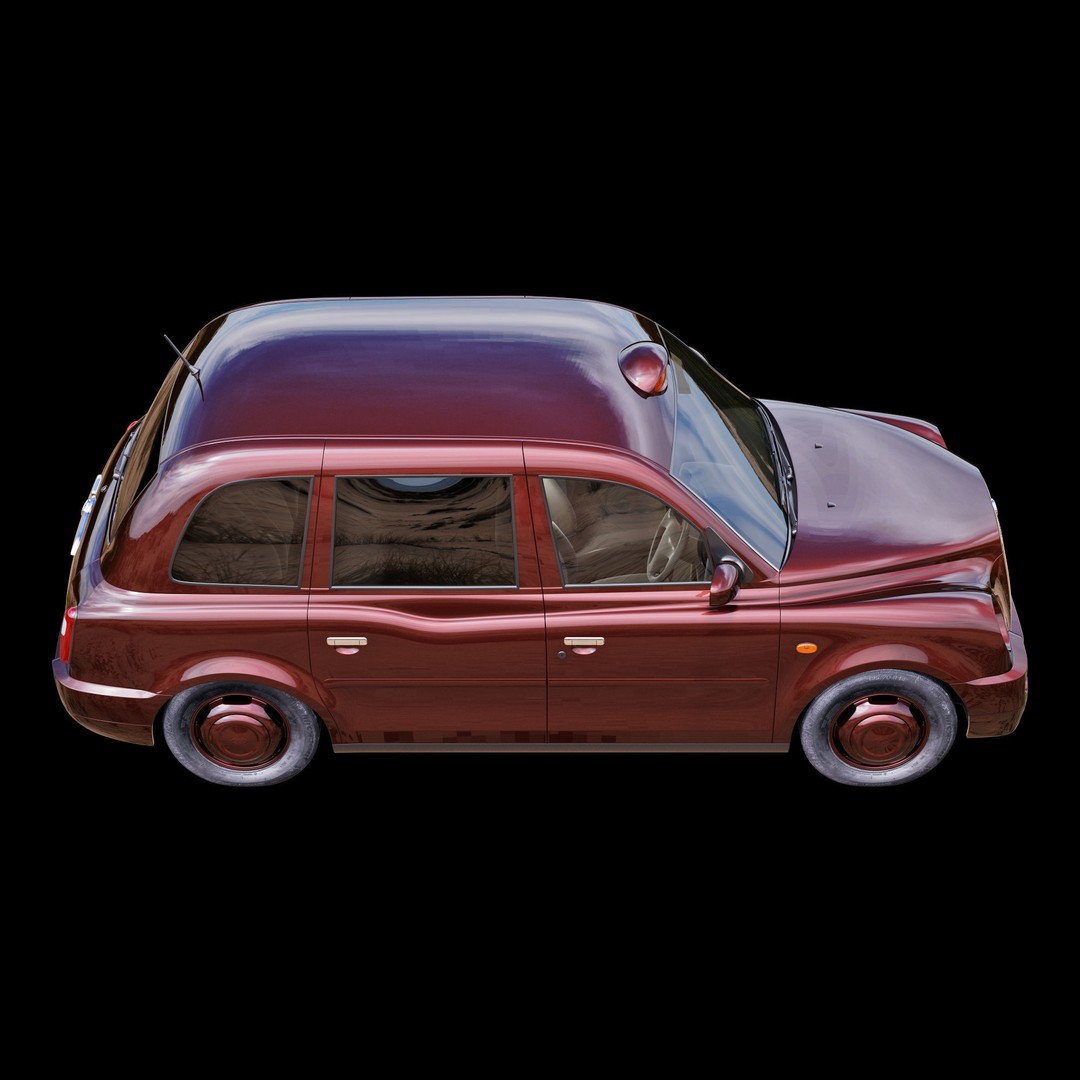 London Taxi TX4 3D Model – Realistic High Poly Vehicle, FBX, OBJ - View 24