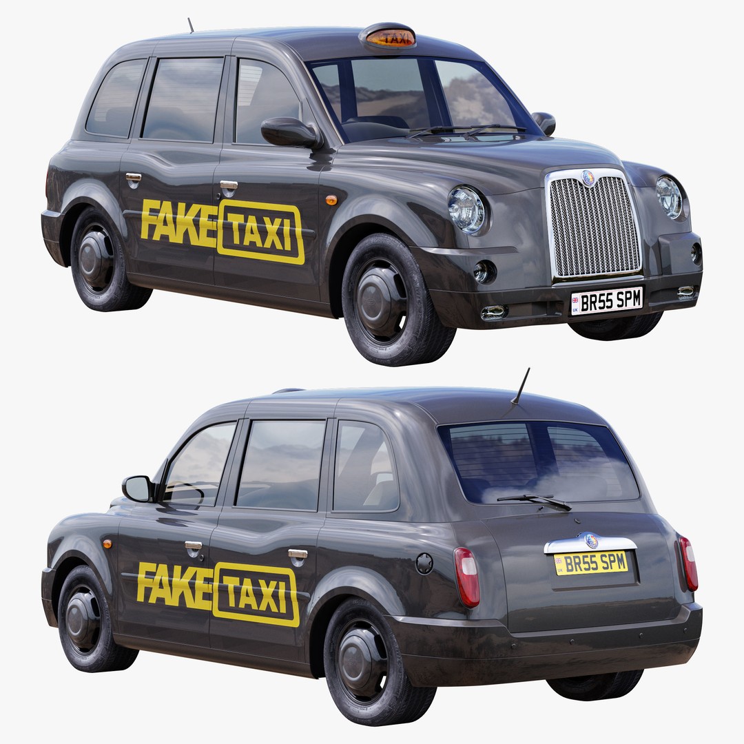 London Taxi TX4 3D Model – Realistic High Poly Vehicle, FBX, OBJ - View 25