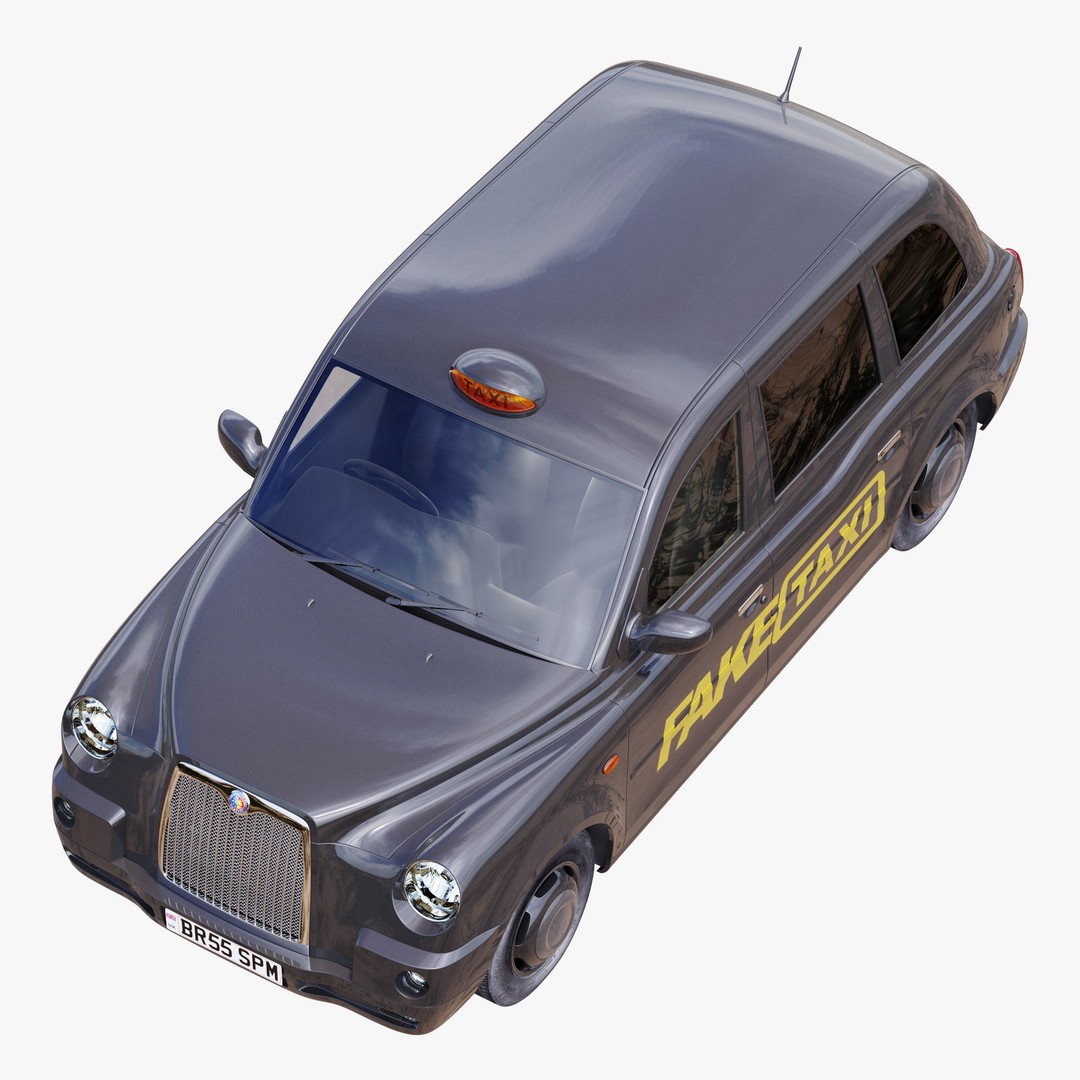 London Taxi TX4 3D Model – Realistic High Poly Vehicle, FBX, OBJ - View 33