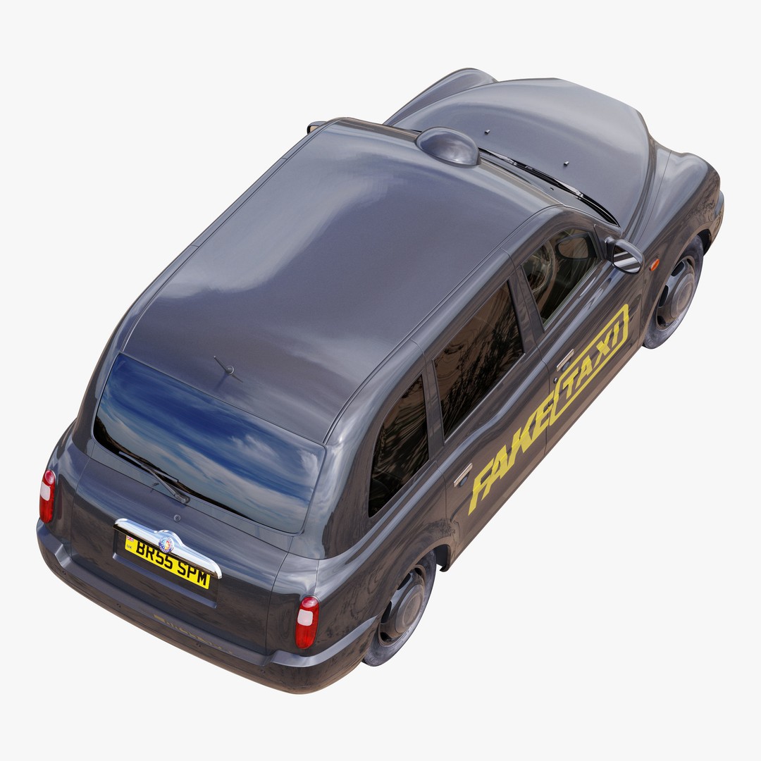 London Taxi TX4 3D Model – Realistic High Poly Vehicle, FBX, OBJ - View 34