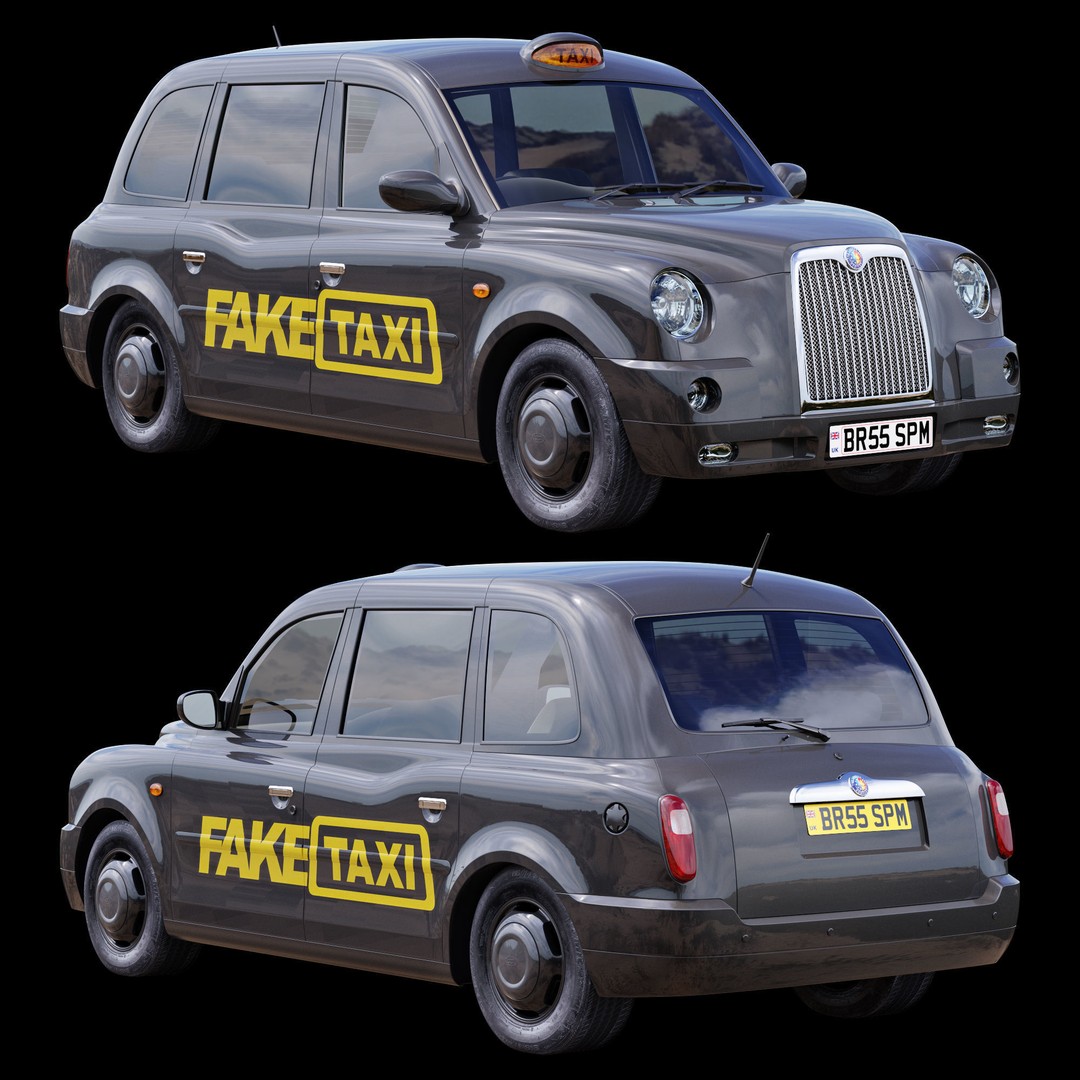 London Taxi TX4 3D Model – Realistic High Poly Vehicle, FBX, OBJ - View 36