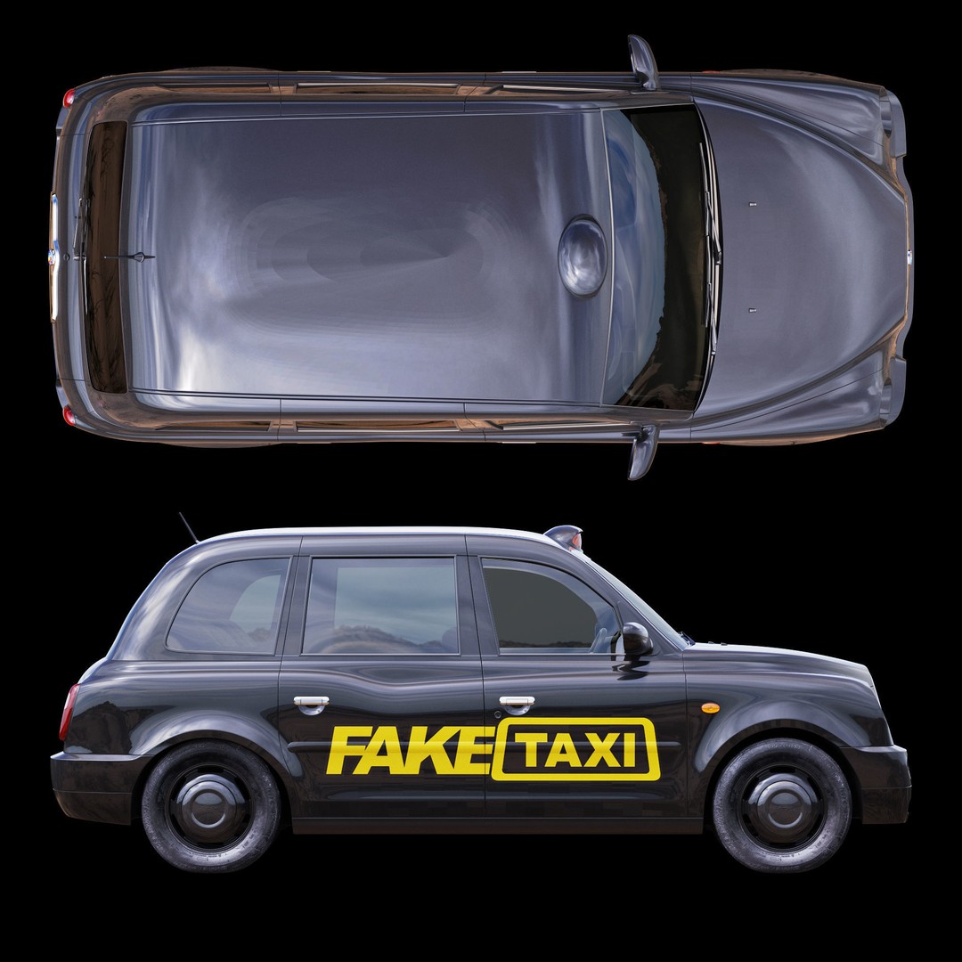 London Taxi TX4 3D Model – Realistic High Poly Vehicle, FBX, OBJ - View 37