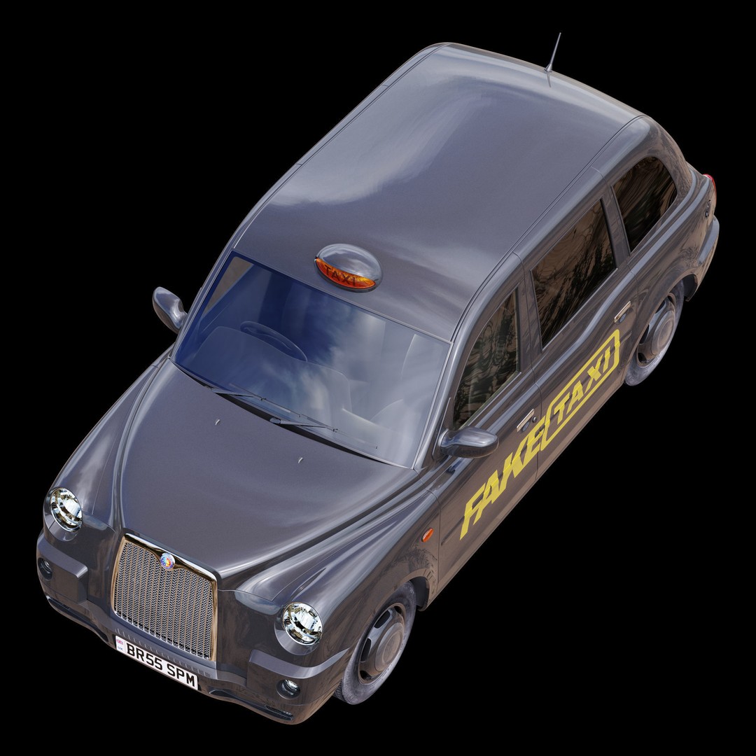 London Taxi TX4 3D Model – Realistic High Poly Vehicle, FBX, OBJ - View 44