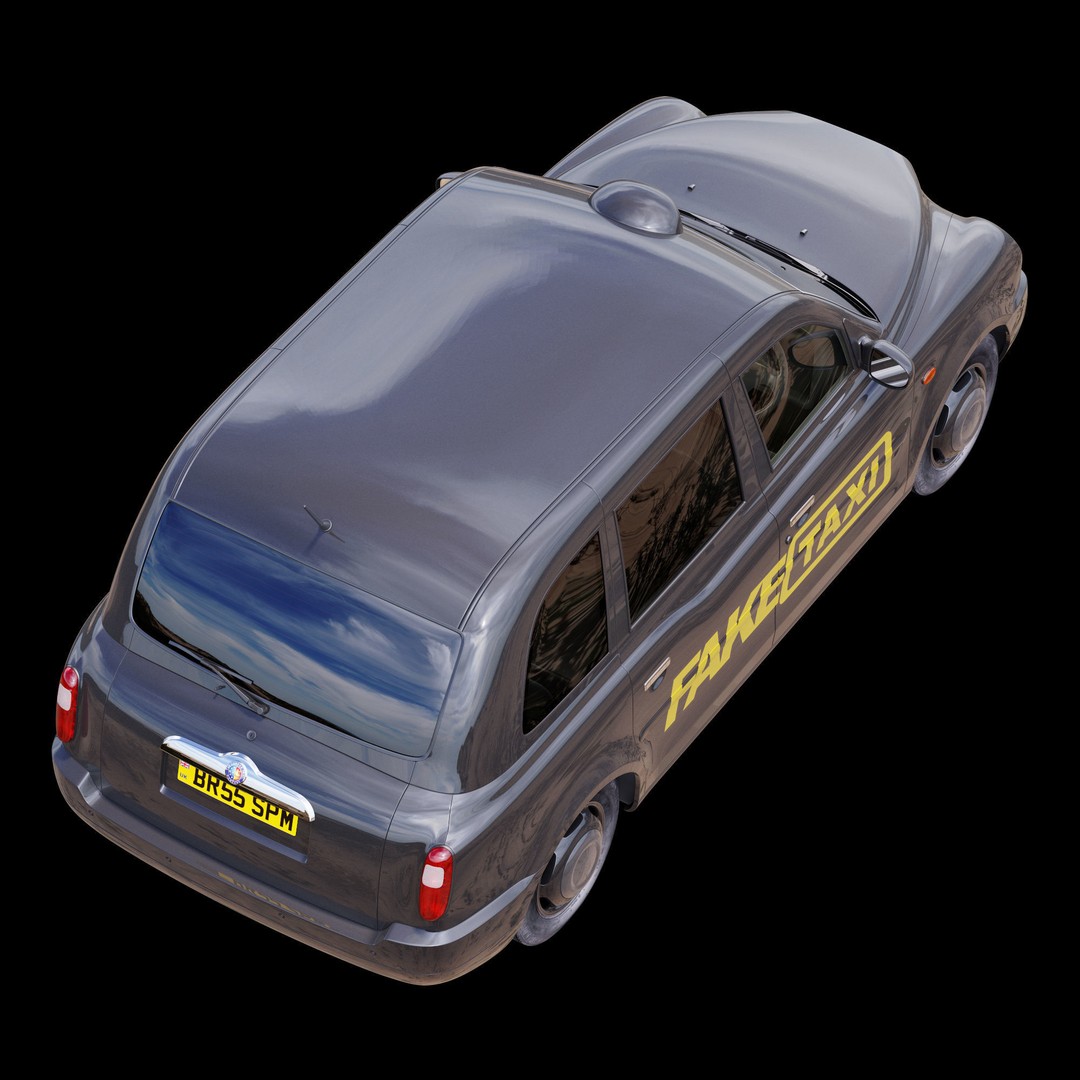 London Taxi TX4 3D Model – Realistic High Poly Vehicle, FBX, OBJ - View 45