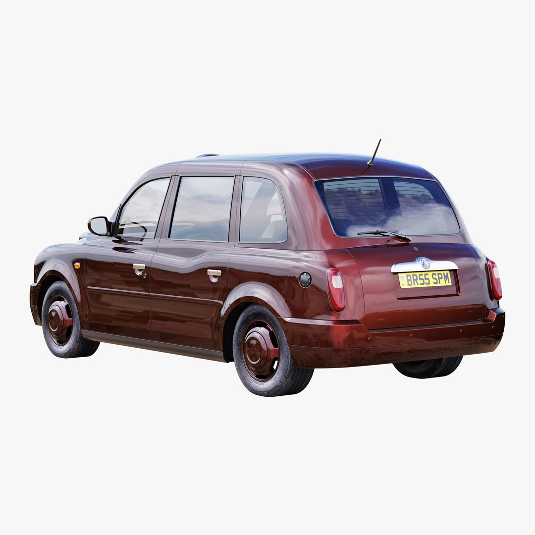 London Taxi TX4 3D Model – Realistic High Poly Vehicle, FBX, OBJ - View 6