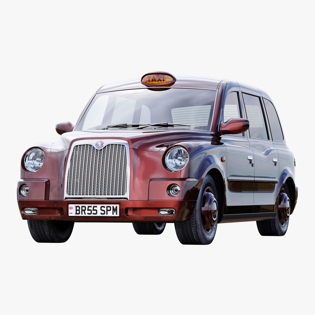 London Taxi TX4 3D Model – Realistic High Poly Vehicle, FBX, OBJ - View 9
