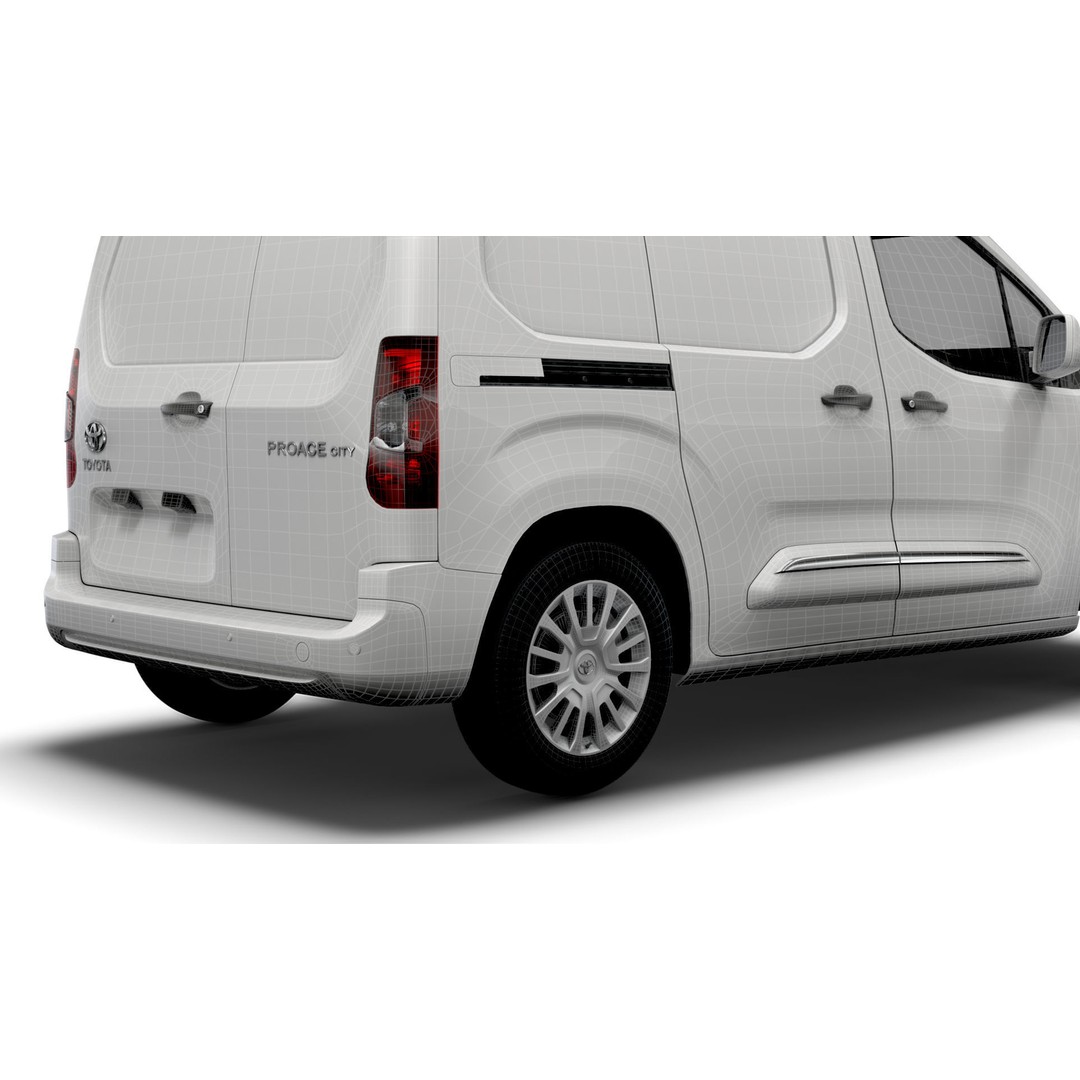 Toyota ProAce City SWB Van 2021 3D Model – High Poly PBR Asset, FBX - View 18