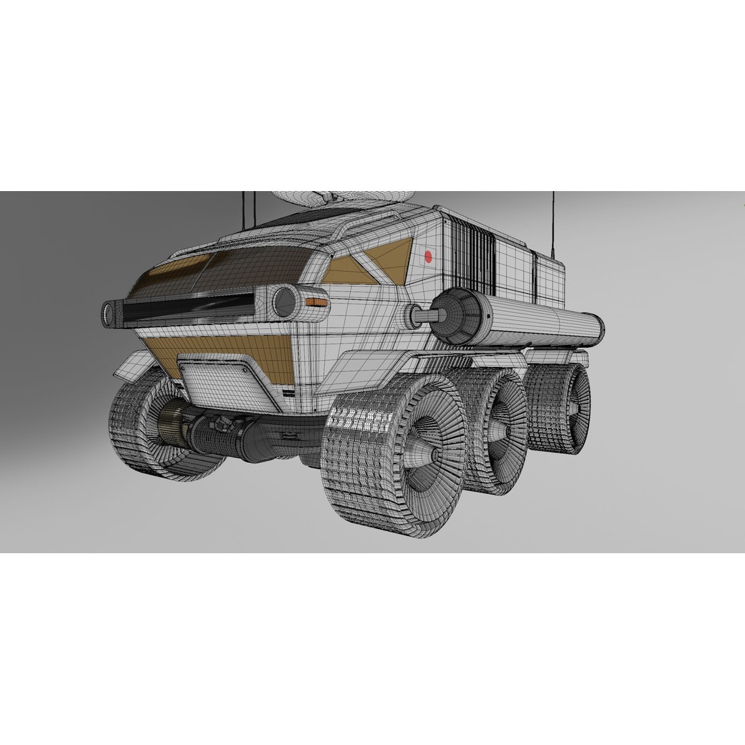 Toyota Lunar Cruiser JAXA Moon Rover 3D Model – Game Ready PBR Asset, FBX - View 17