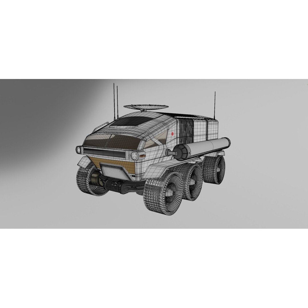 Toyota Lunar Cruiser JAXA Moon Rover 3D Model – Game Ready PBR Asset, FBX - View 24