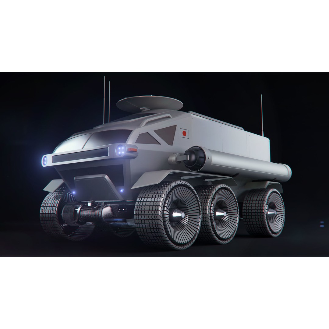 Toyota Lunar Cruiser JAXA Moon Rover 3D Model – Game Ready PBR Asset, FBX - View 8