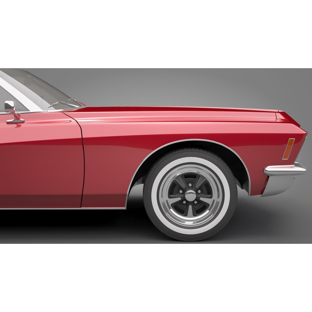 Generic Old Car 3D Model – High Quality Vehicle Asset, FBX, OBJ - View 14
