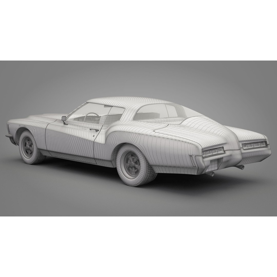 Generic Old Car 3D Model – High Quality Vehicle Asset, FBX, OBJ - View 23