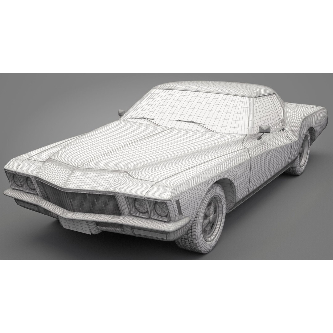 Generic Old Car 3D Model – High Quality Vehicle Asset, FBX, OBJ - View 26