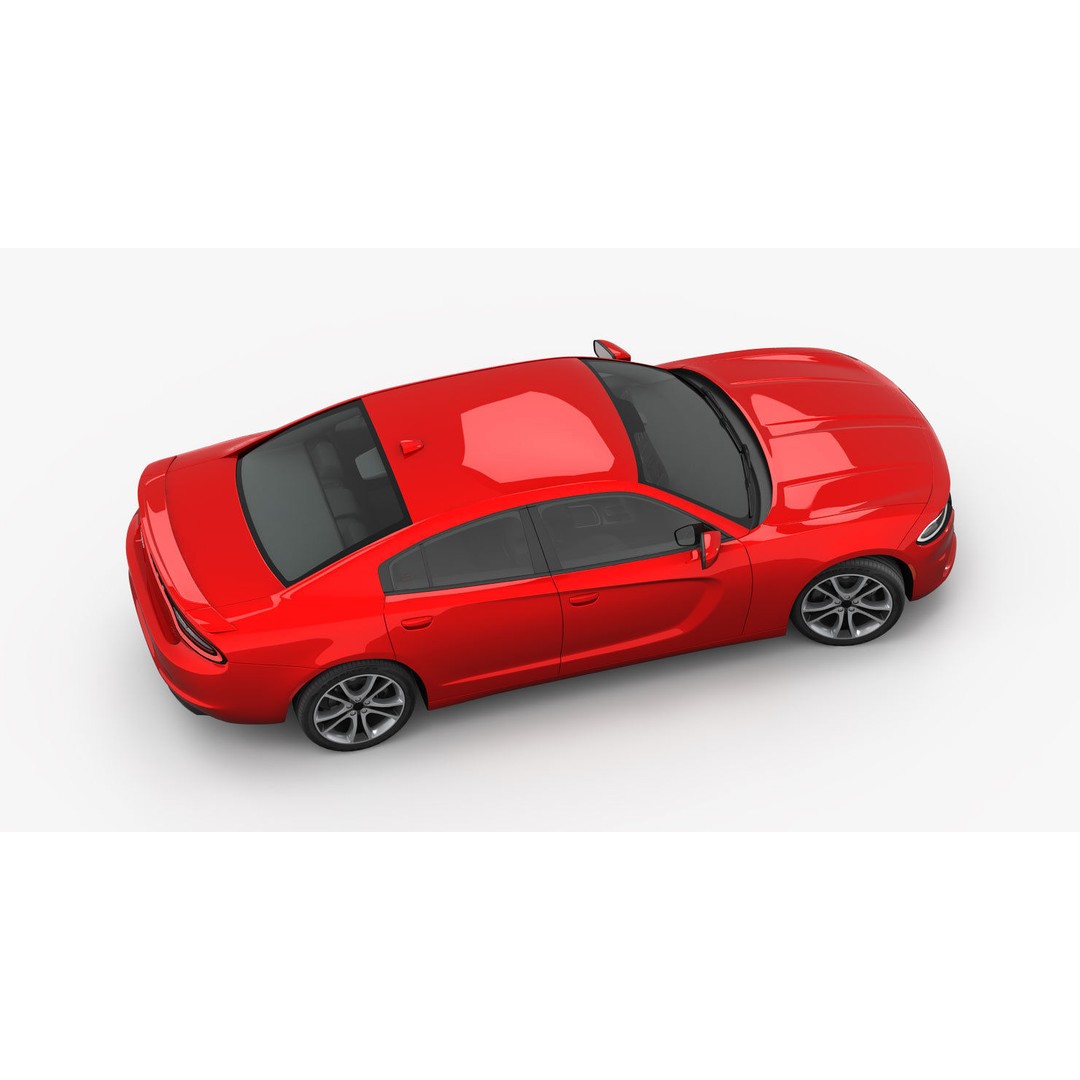 Dodge Charger R/T 2015 3D Model – High Poly Muscle Car with Detailed Interior - View 11