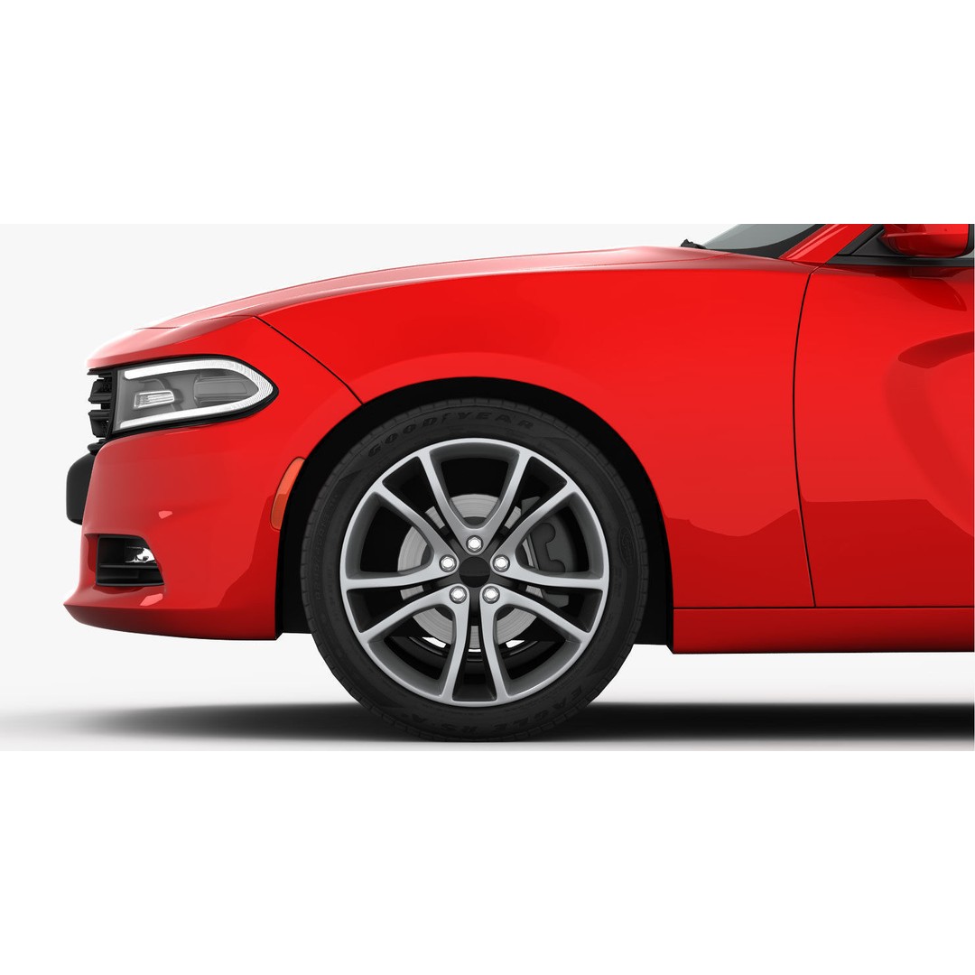 Dodge Charger R/T 2015 3D Model – High Poly Muscle Car with Detailed Interior - View 15