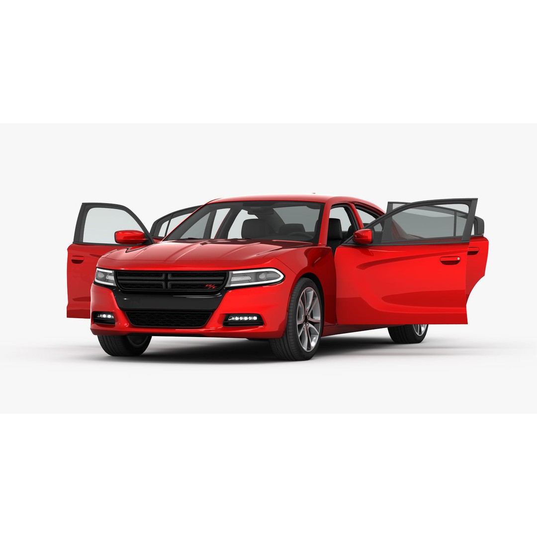 Dodge Charger R/T 2015 3D Model – High Poly Muscle Car with Detailed Interior - View 16