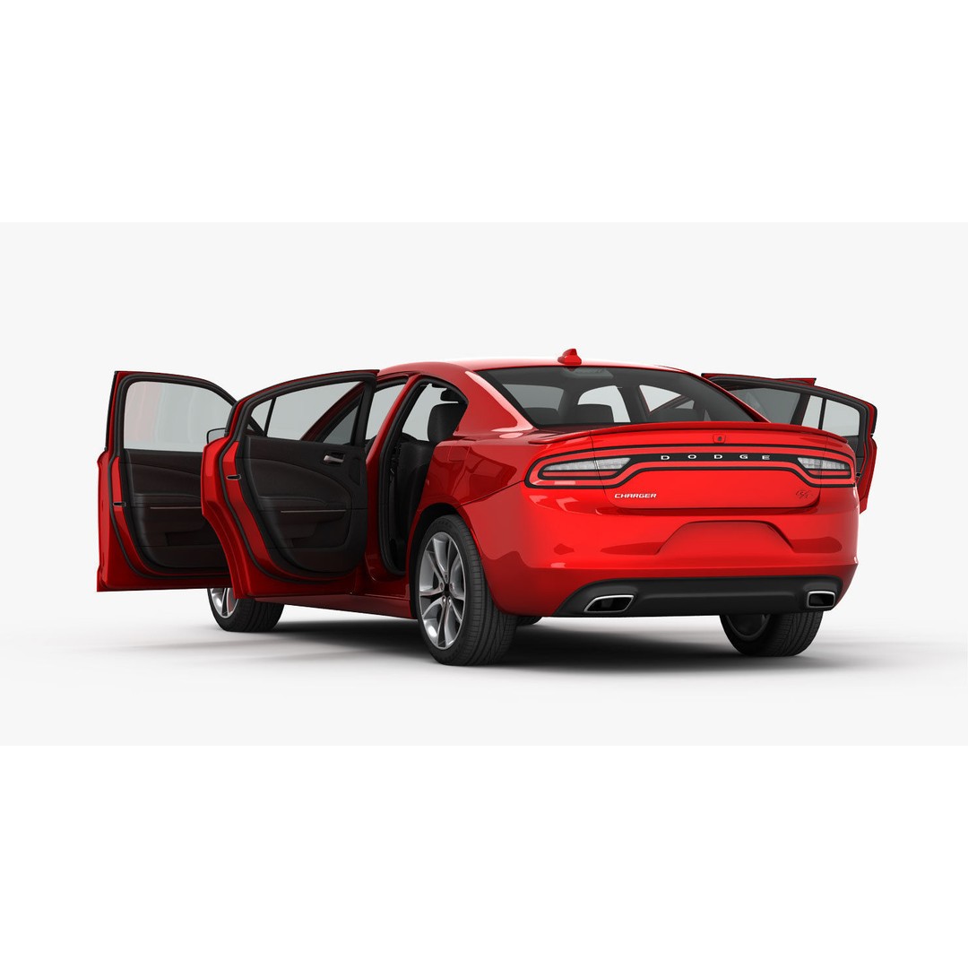 Dodge Charger R/T 2015 3D Model – High Poly Muscle Car with Detailed Interior - View 17
