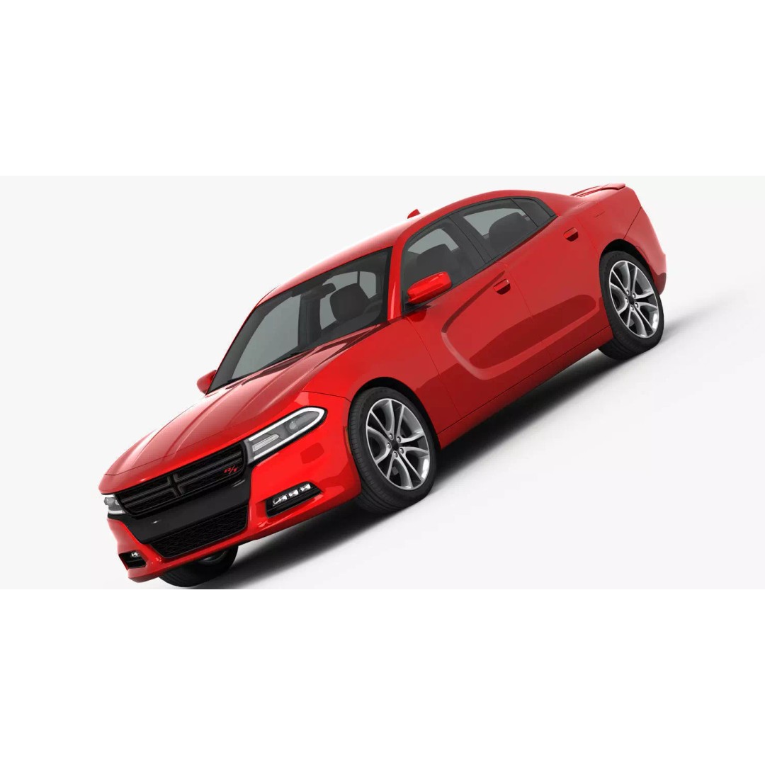 Dodge Charger R/T 2015 3D Model – High Poly Muscle Car with Detailed Interior - View 2