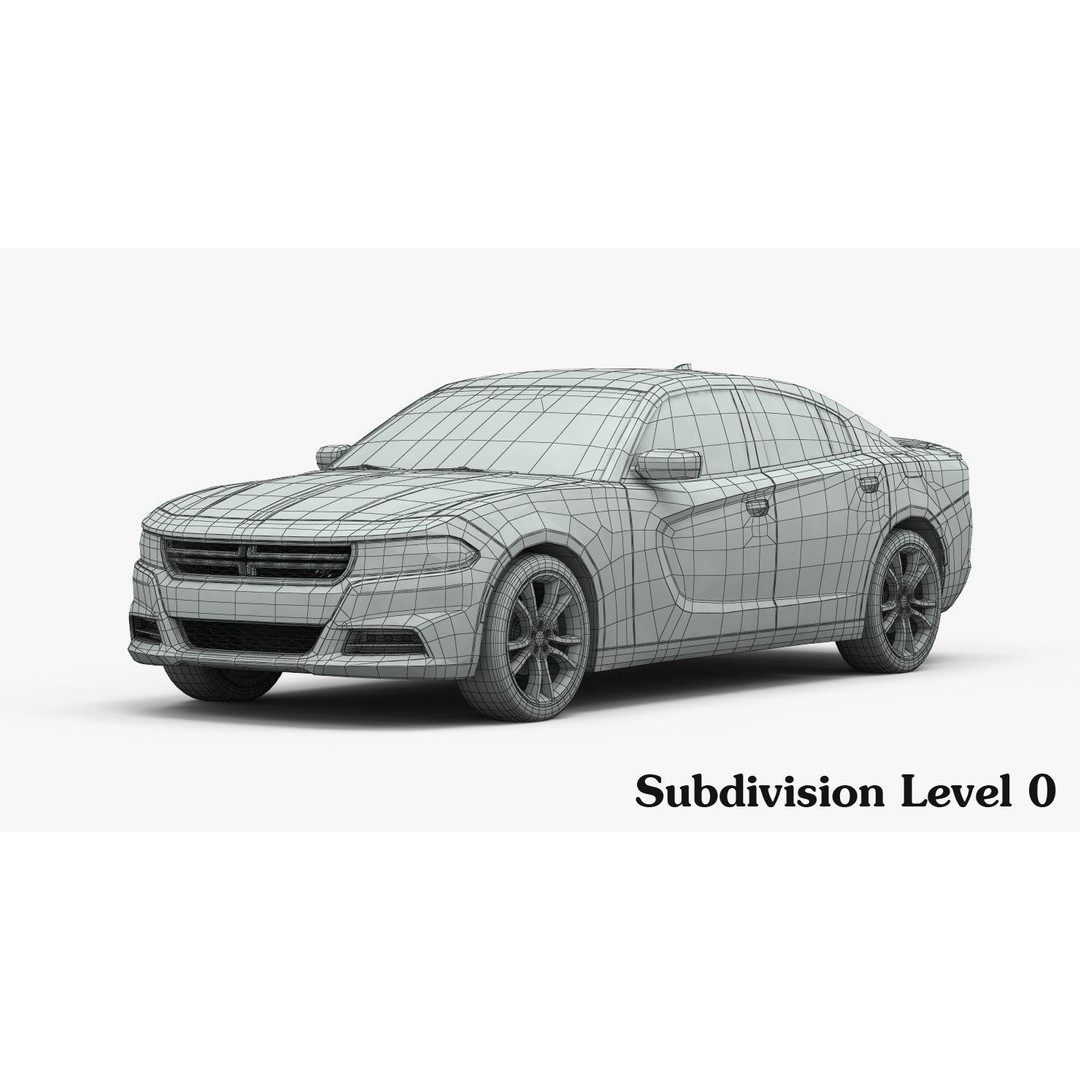 Dodge Charger R/T 2015 3D Model – High Poly Muscle Car with Detailed Interior - View 22