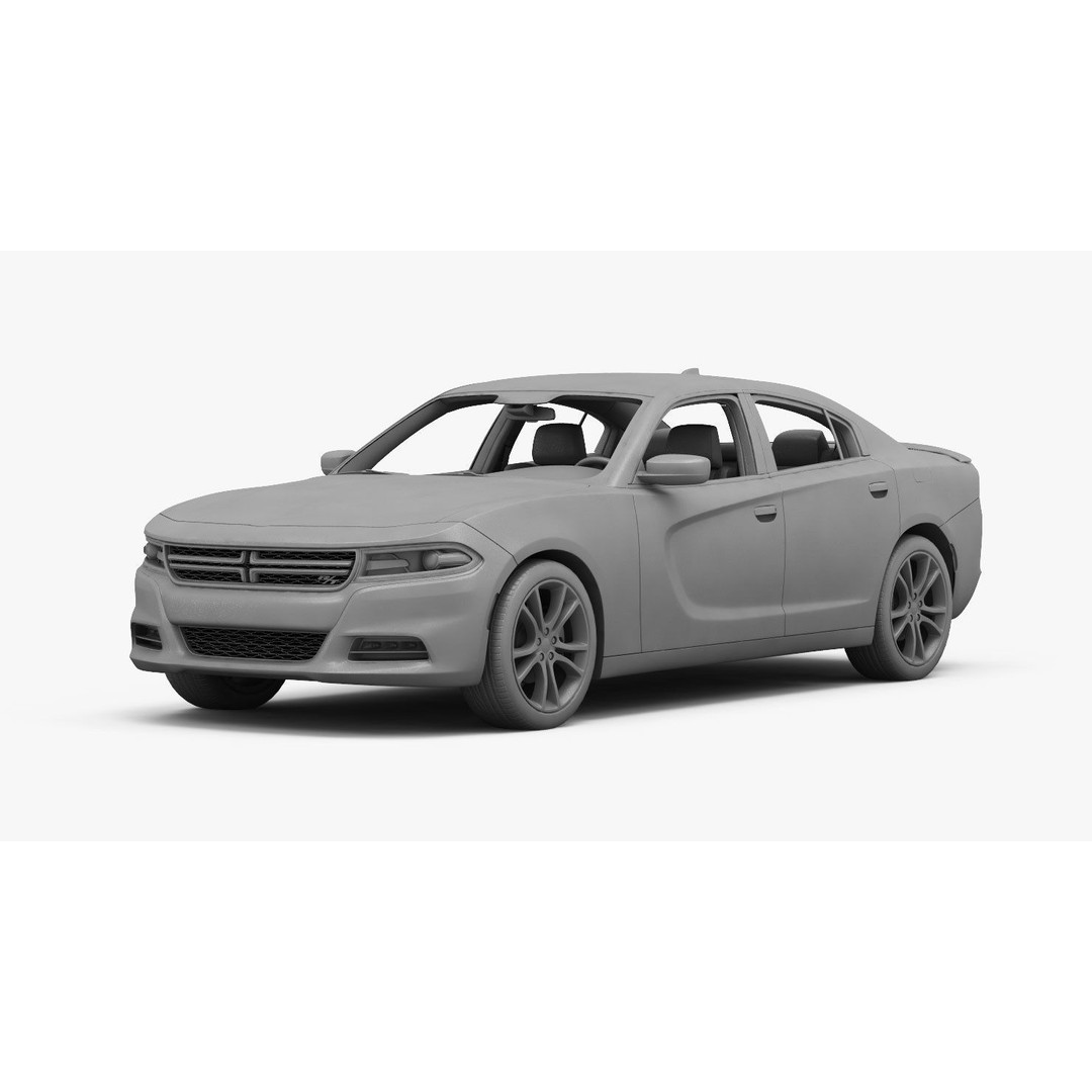 Dodge Charger R/T 2015 3D Model – High Poly Muscle Car with Detailed Interior - View 28
