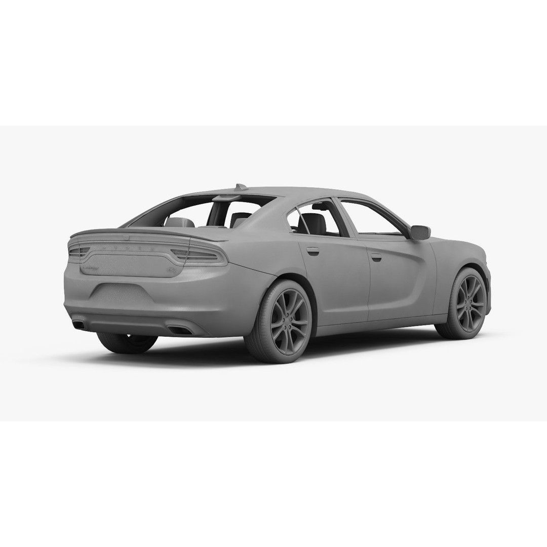 Dodge Charger R/T 2015 3D Model – High Poly Muscle Car with Detailed Interior - View 29