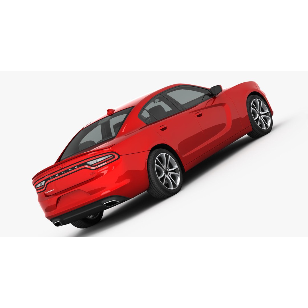 Dodge Charger R/T 2015 3D Model – High Poly Muscle Car with Detailed Interior - View 3