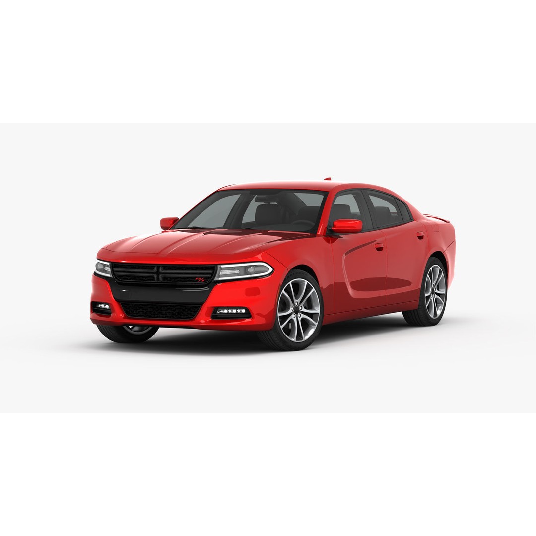 Dodge Charger R/T 2015 3D Model – High Poly Muscle Car with Detailed Interior - View 4