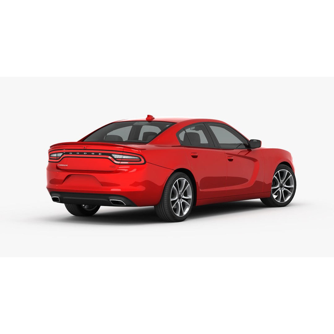 Dodge Charger R/T 2015 3D Model – High Poly Muscle Car with Detailed Interior - View 5
