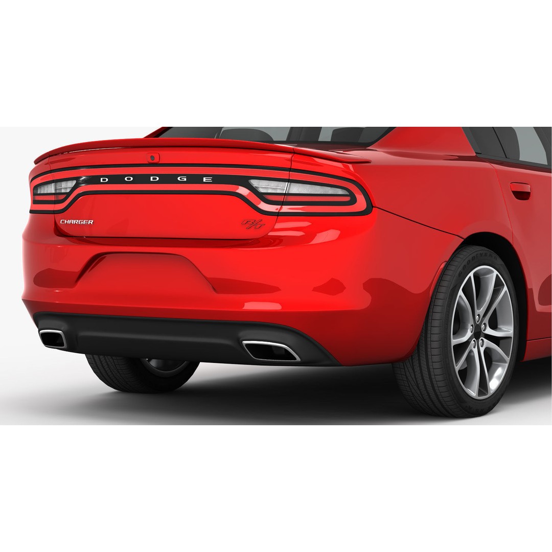 Dodge Charger R/T 2015 3D Model – High Poly Muscle Car with Detailed Interior - View 6