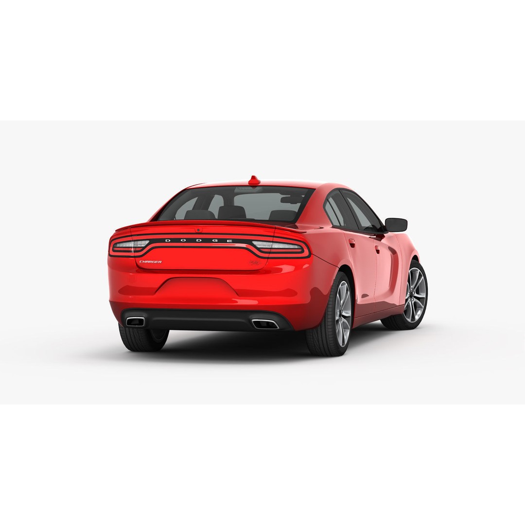Dodge Charger R/T 2015 3D Model – High Poly Muscle Car with Detailed Interior - View 9