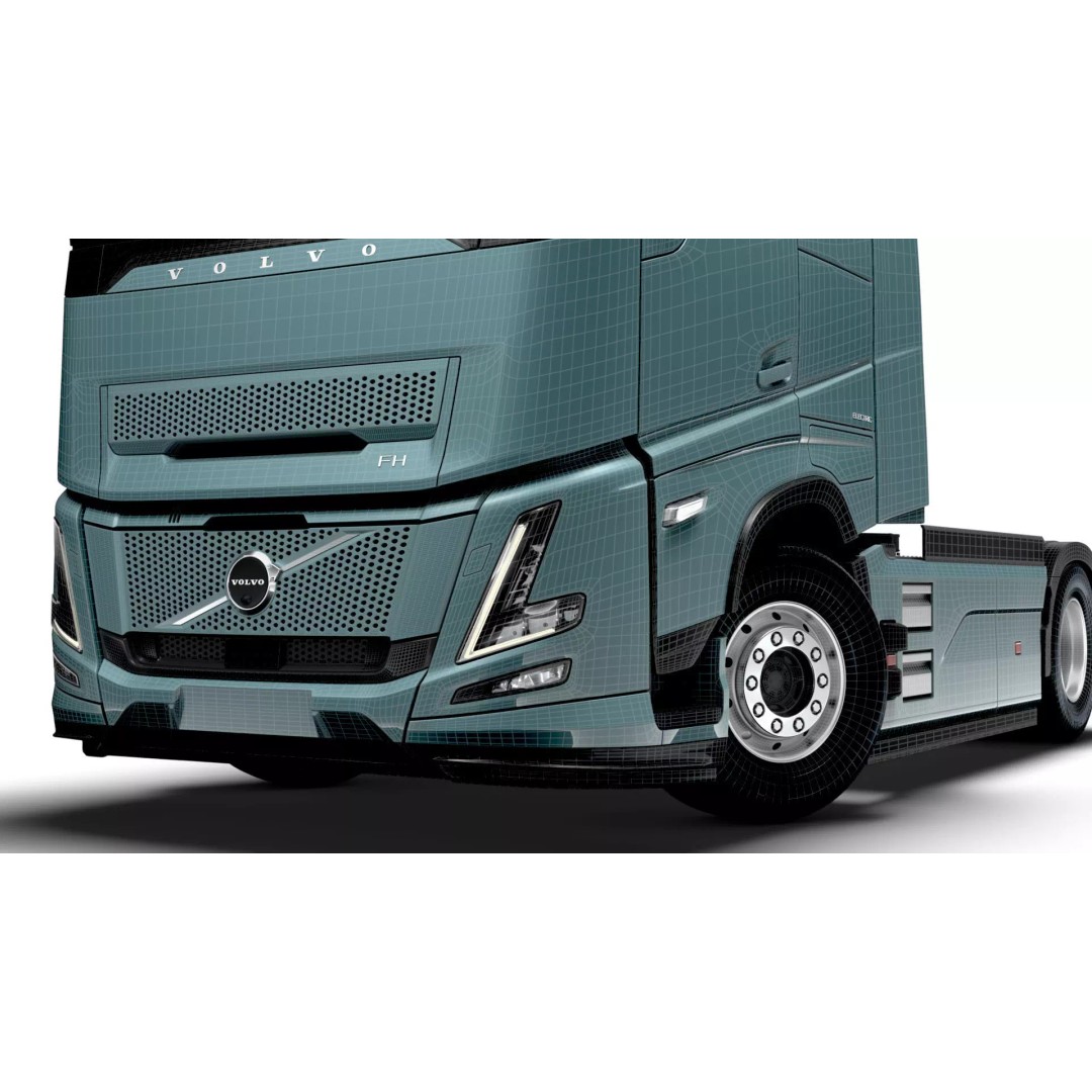 Volvo FH Aero Electric 4x2 Tractor 3D Model – High Poly PBR Asset, FBX - View 20