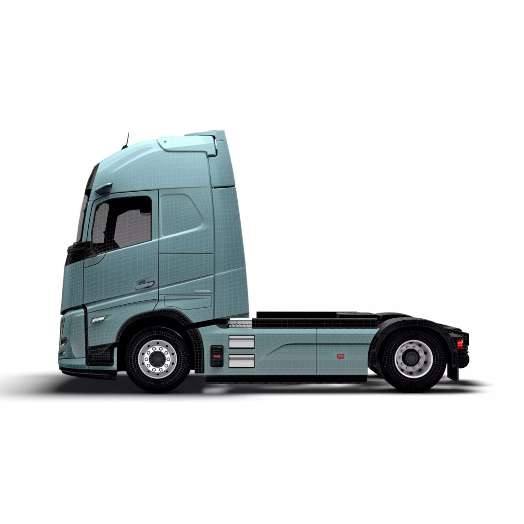 Volvo FH Aero Electric 4x2 Tractor 3D Model – High Poly PBR Asset, FBX - View 21
