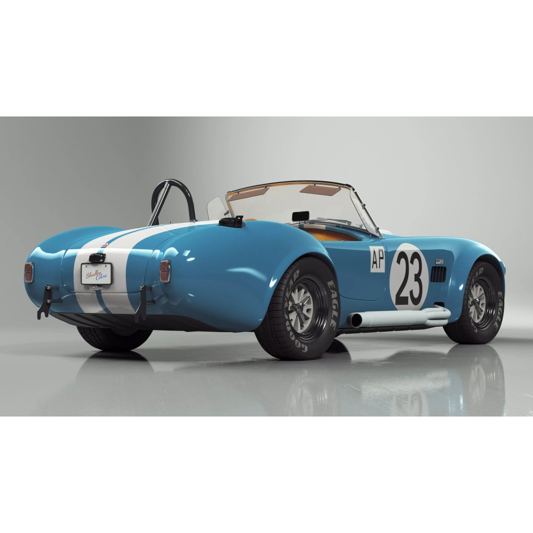 AC Shelby Cobra 1965 3D Model – High Poly Vintage Sports Car, FBX - View 10