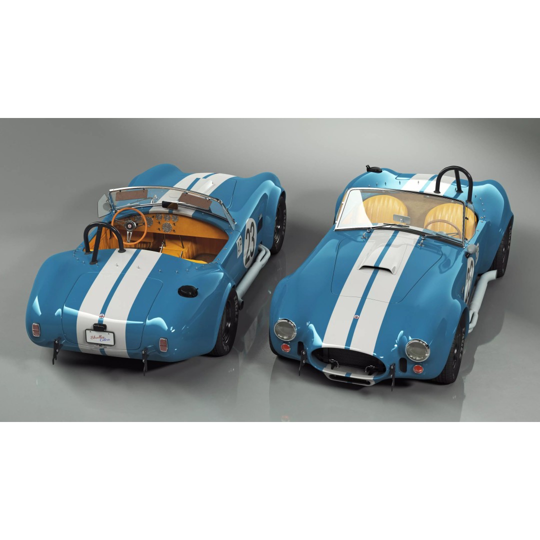 AC Shelby Cobra 1965 3D Model – High Poly Vintage Sports Car, FBX - View 11