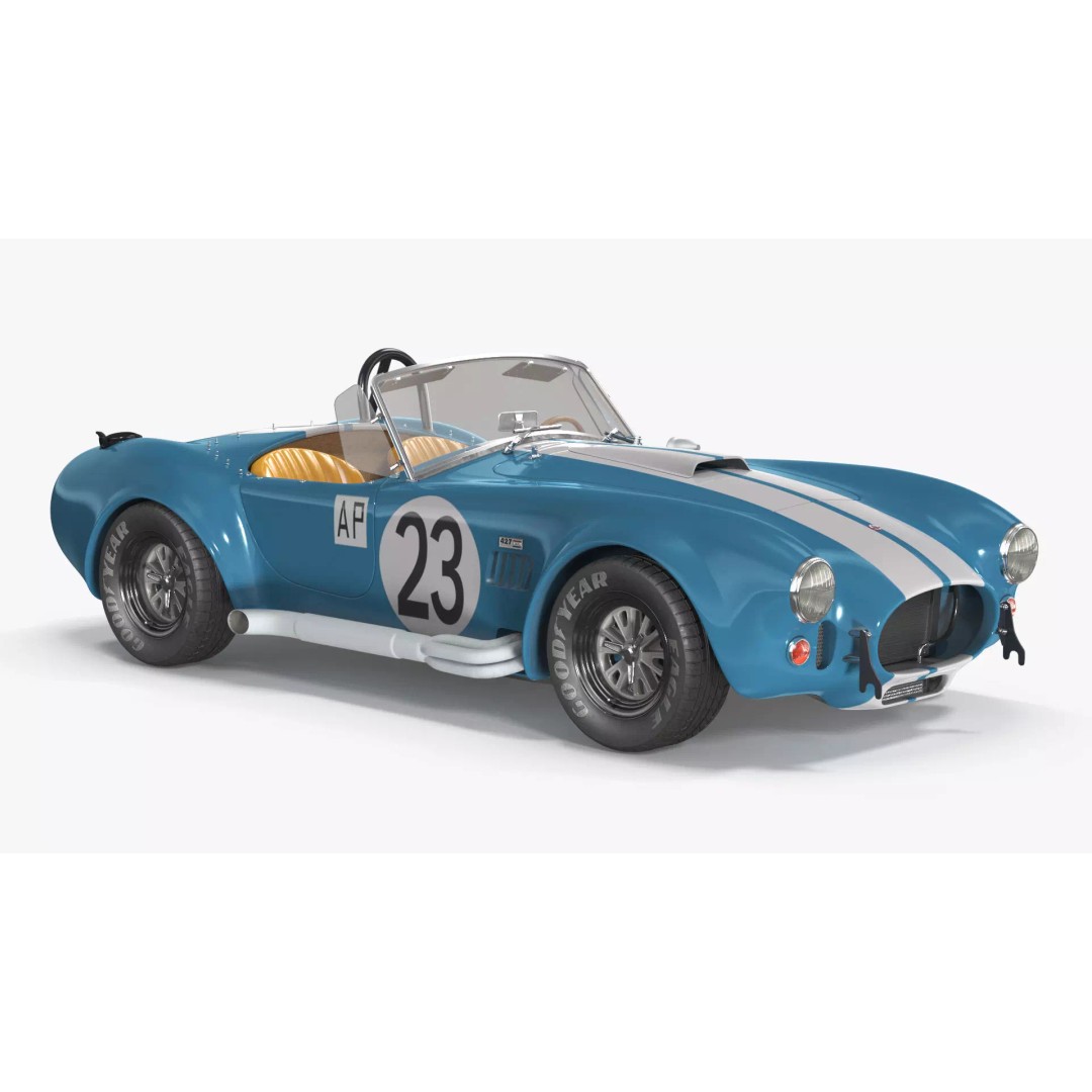 AC Shelby Cobra 1965 3D Model – High Poly Vintage Sports Car, FBX - View 12