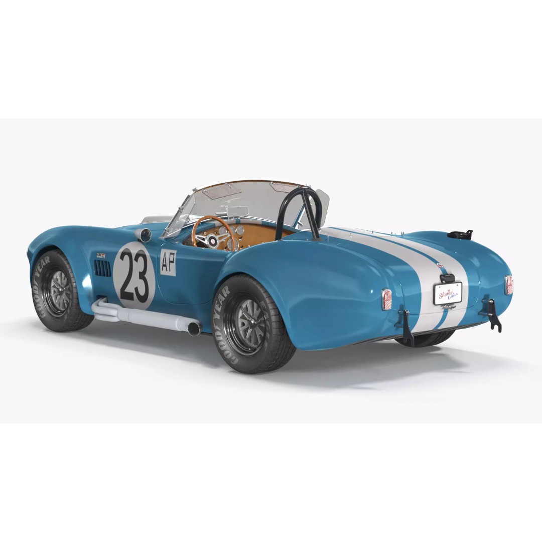 AC Shelby Cobra 1965 3D Model – High Poly Vintage Sports Car, FBX - View 13