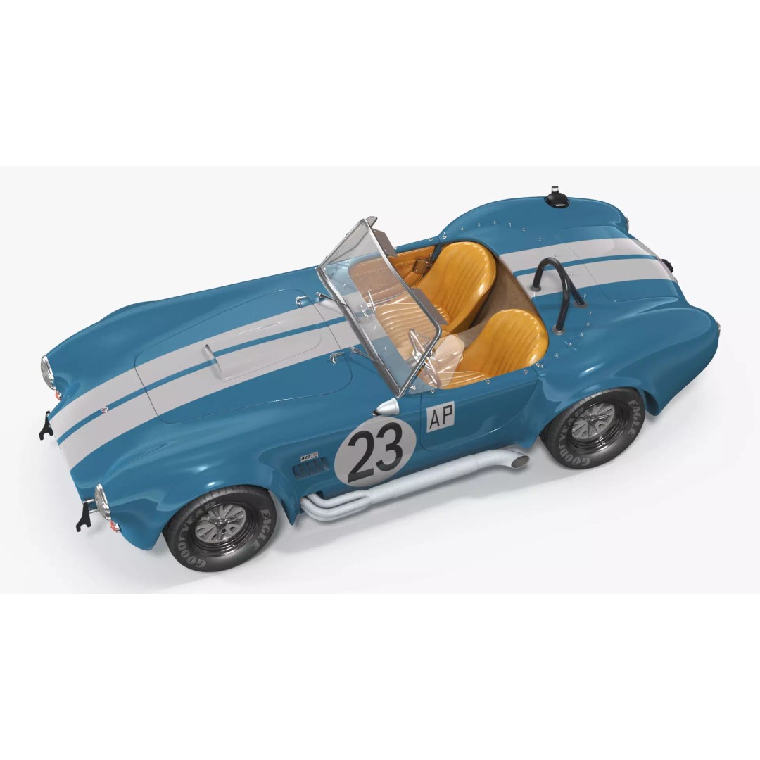 AC Shelby Cobra 1965 3D Model – High Poly Vintage Sports Car, FBX - View 14