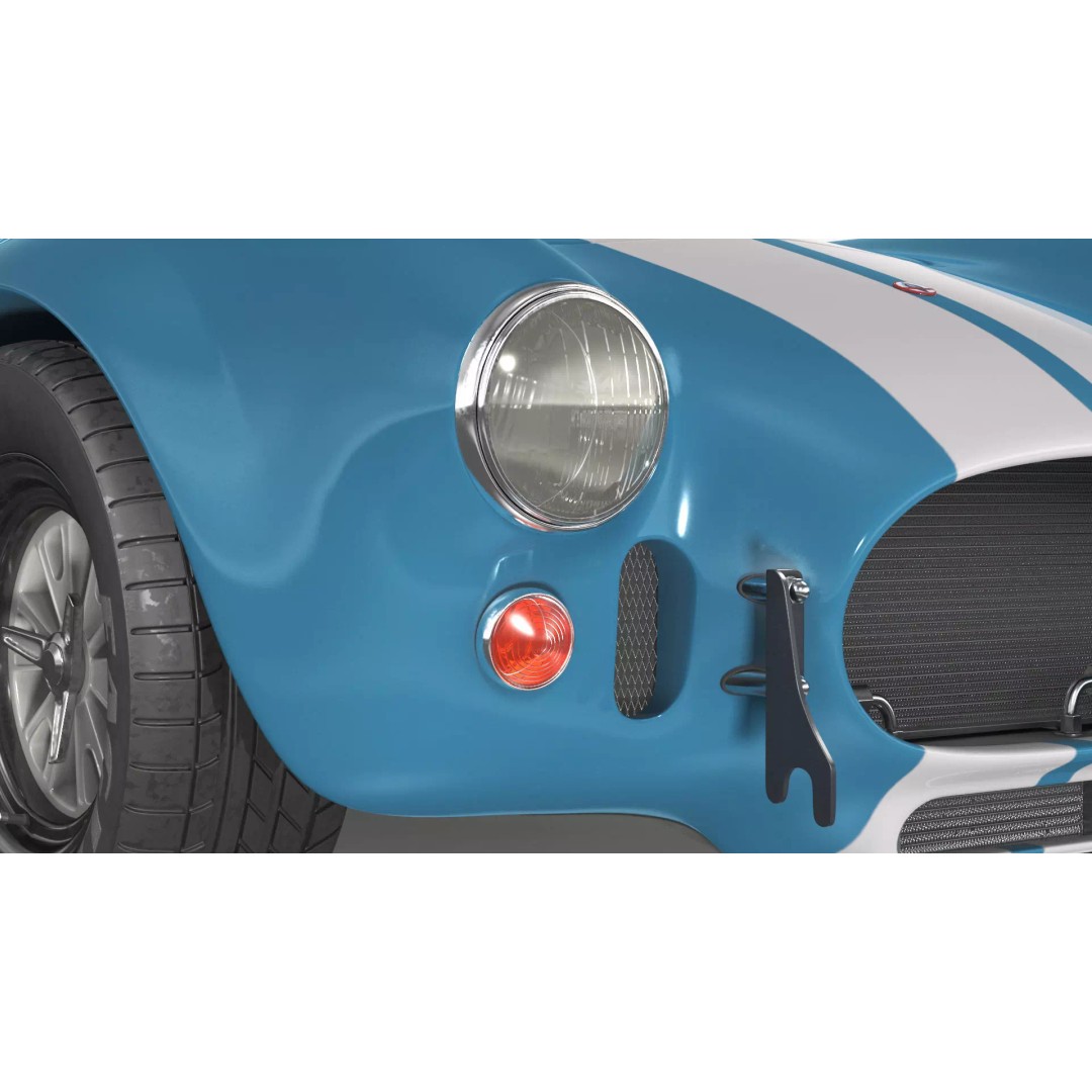 AC Shelby Cobra 1965 3D Model – High Poly Vintage Sports Car, FBX - View 17