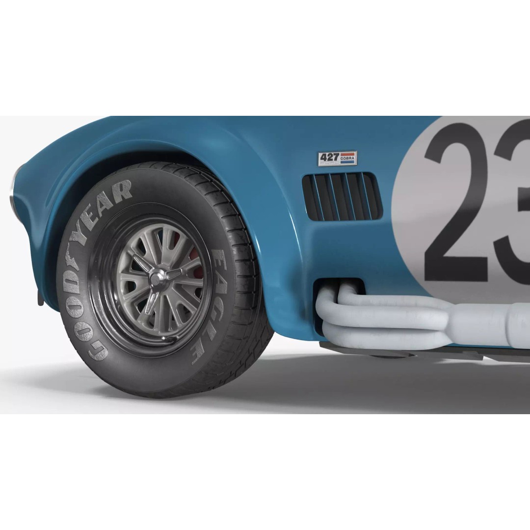 AC Shelby Cobra 1965 3D Model – High Poly Vintage Sports Car, FBX - View 20