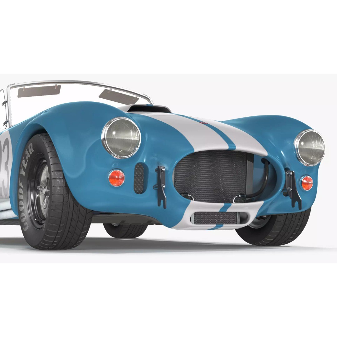 AC Shelby Cobra 1965 3D Model – High Poly Vintage Sports Car, FBX - View 22