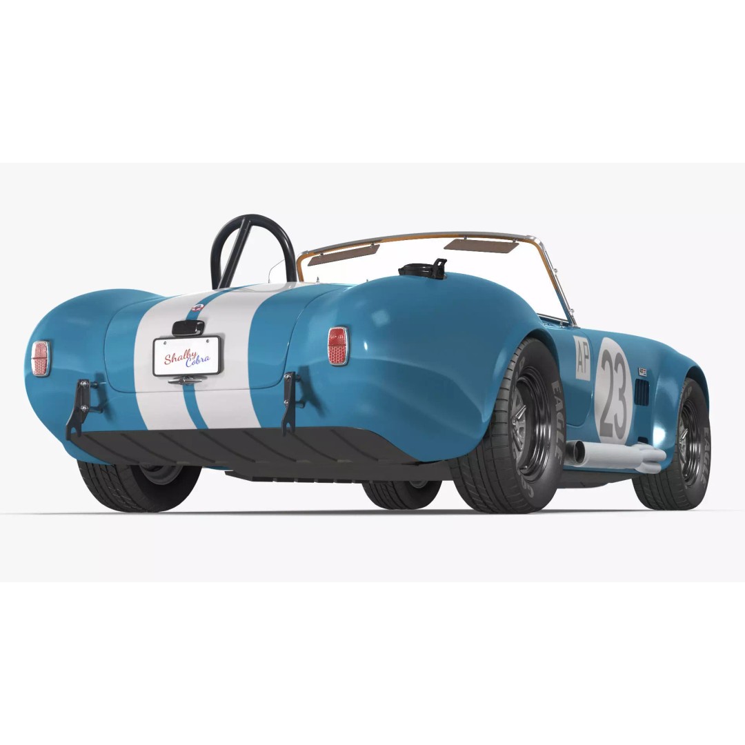 AC Shelby Cobra 1965 3D Model – High Poly Vintage Sports Car, FBX - View 24