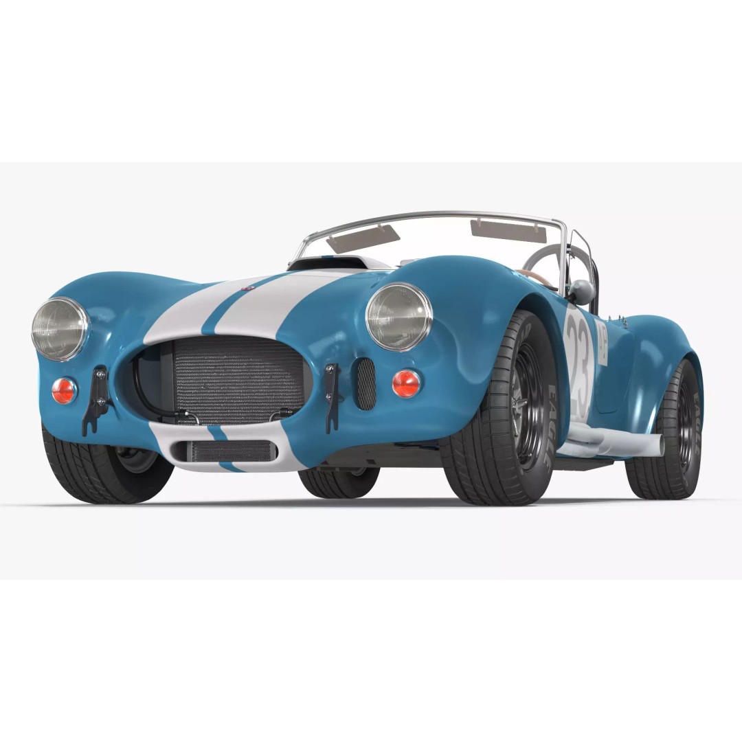 AC Shelby Cobra 1965 3D Model – High Poly Vintage Sports Car, FBX - View 25
