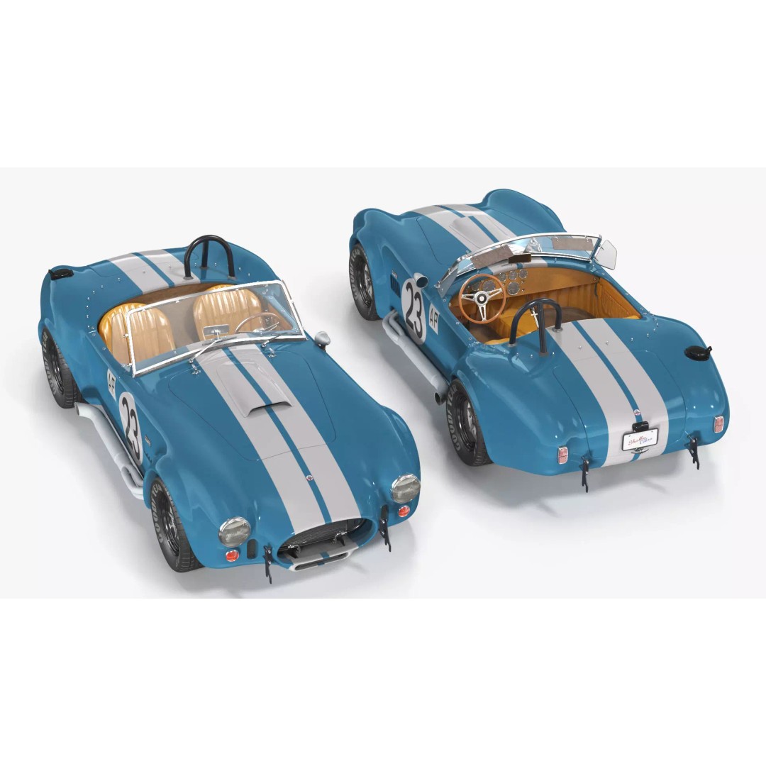 AC Shelby Cobra 1965 3D Model – High Poly Vintage Sports Car, FBX - View 26