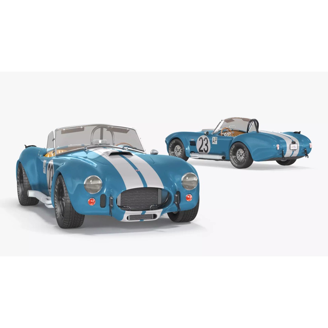 AC Shelby Cobra 1965 3D Model – High Poly Vintage Sports Car, FBX - View 27