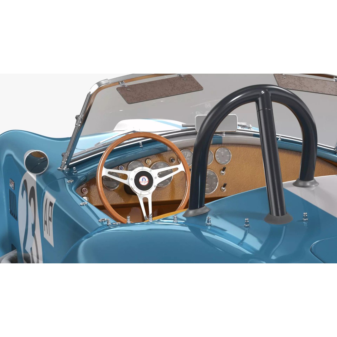 AC Shelby Cobra 1965 3D Model – High Poly Vintage Sports Car, FBX - View 32