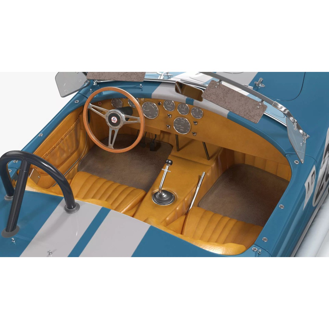 AC Shelby Cobra 1965 3D Model – High Poly Vintage Sports Car, FBX - View 33