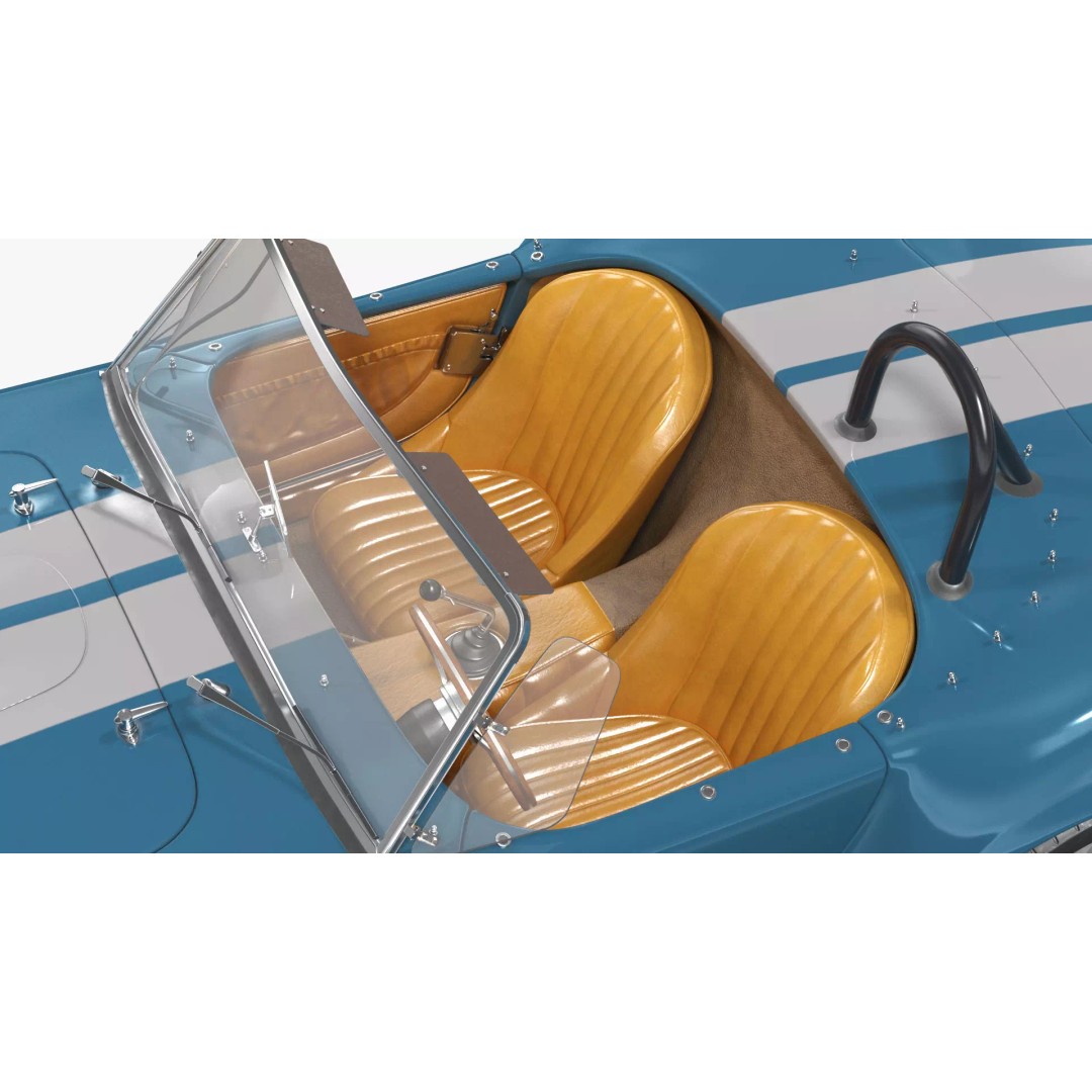 AC Shelby Cobra 1965 3D Model – High Poly Vintage Sports Car, FBX - View 34