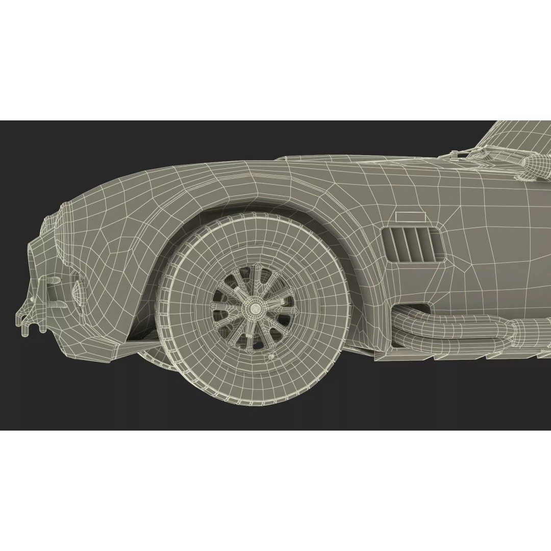AC Shelby Cobra 1965 3D Model – High Poly Vintage Sports Car, FBX - View 48