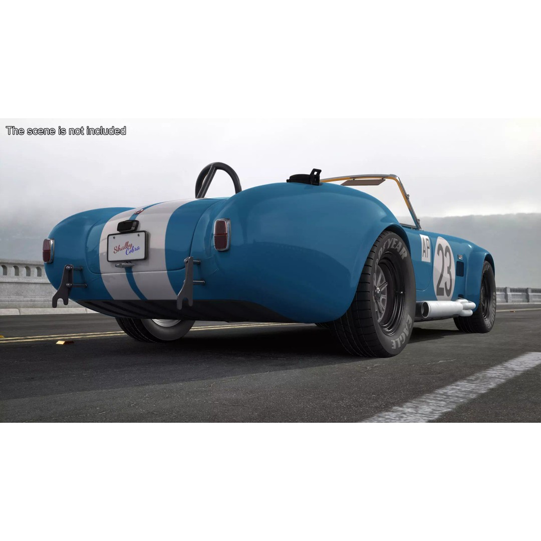AC Shelby Cobra 1965 3D Model – High Poly Vintage Sports Car, FBX - View 5